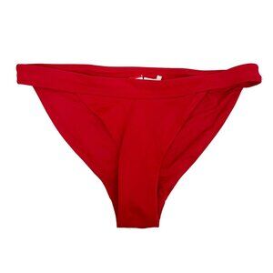 NEW Andie The Banded Cheeky Bottom in Cherry Red Bikini - Size Medium